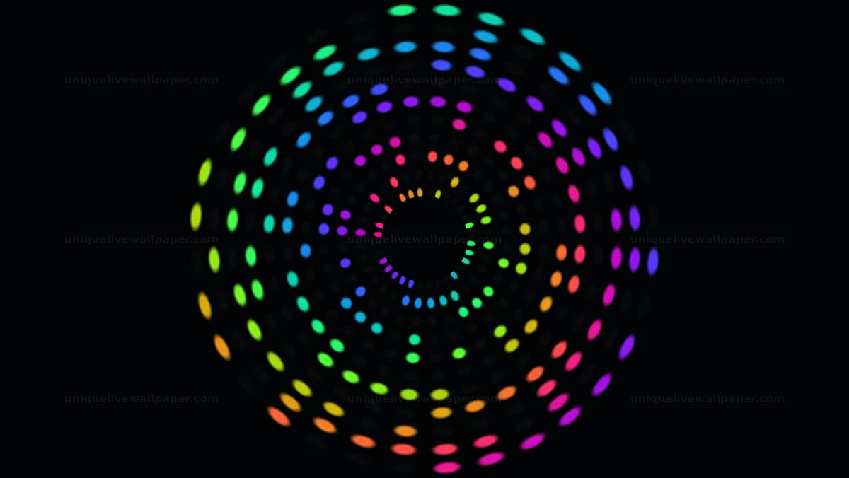 Rainbow Circular Dot Pattern Seamless Loop