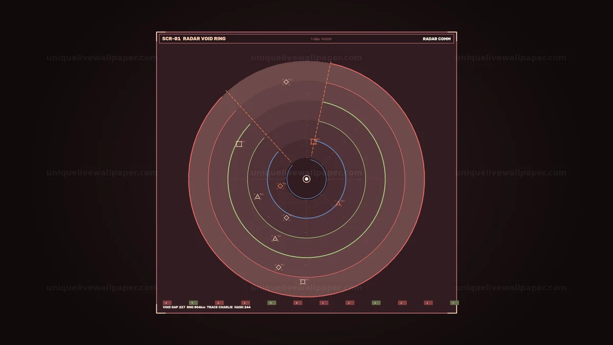 Spacecraft Communications Radar HUD Seamless Loop
