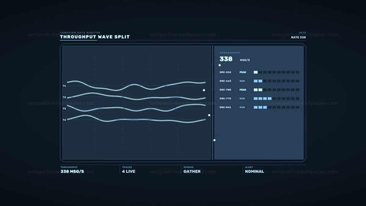 Campaign Data Monitor Throughput HUD Seamless Loop