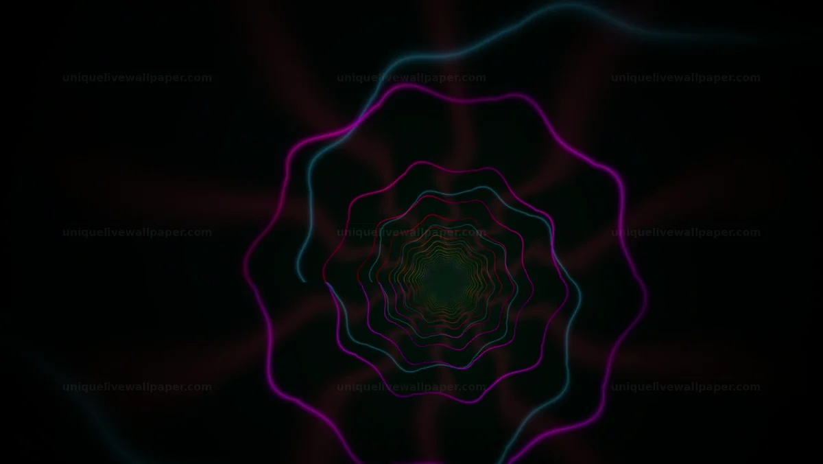 Colorful with swirling lines and shapes