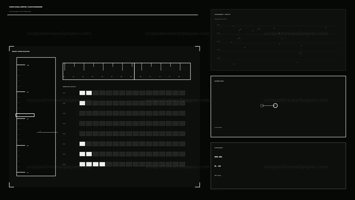 Cosmic Signal Monitoring HUD Seamless Loop