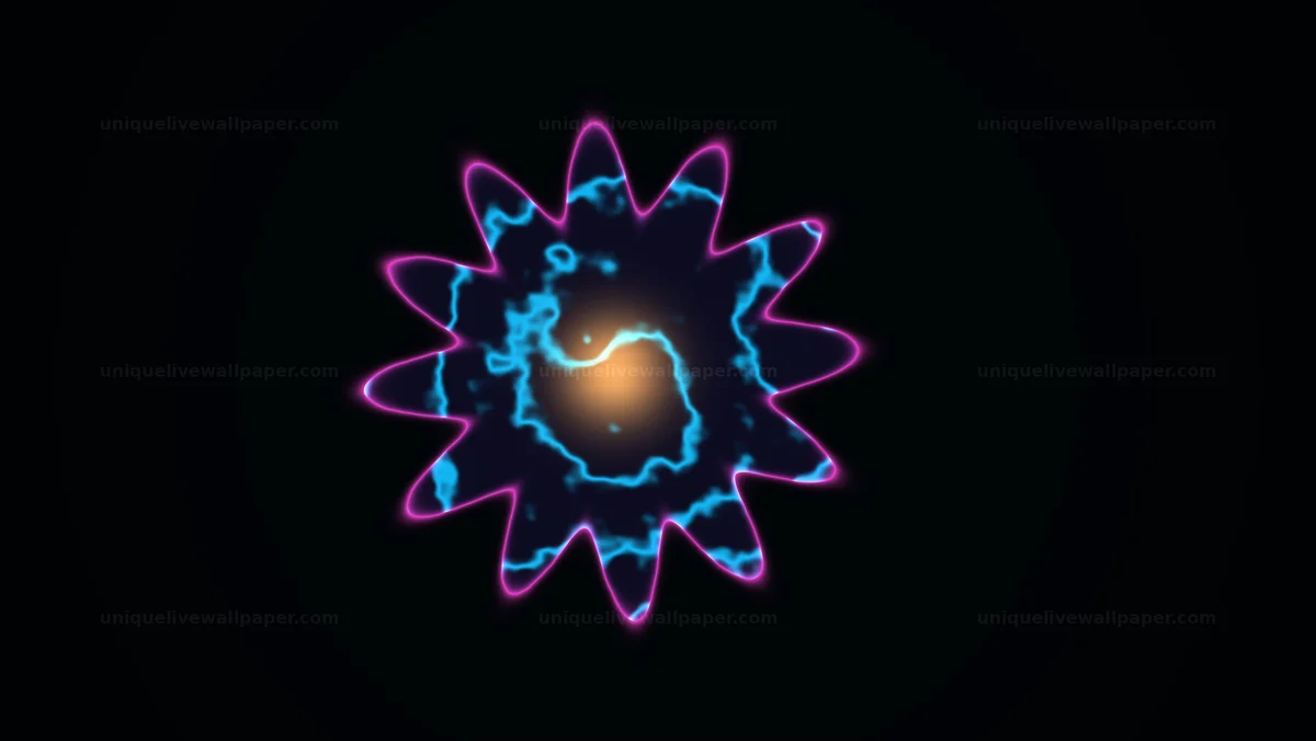 Abstract Neon Mandala Bloom Seamless Loop