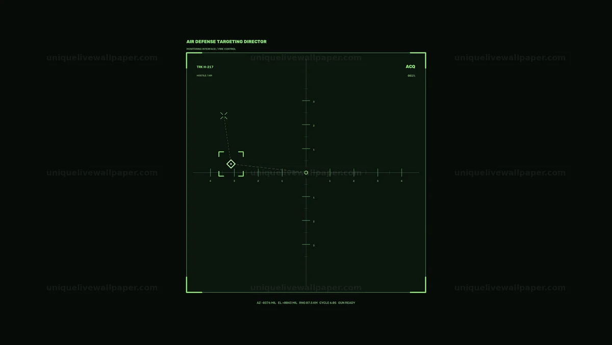 Air Defense Targeting HUD Seamless Loop