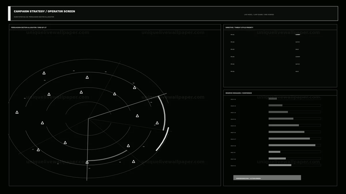 Campaign Strategy Operator Screen HUD Seamless Loop