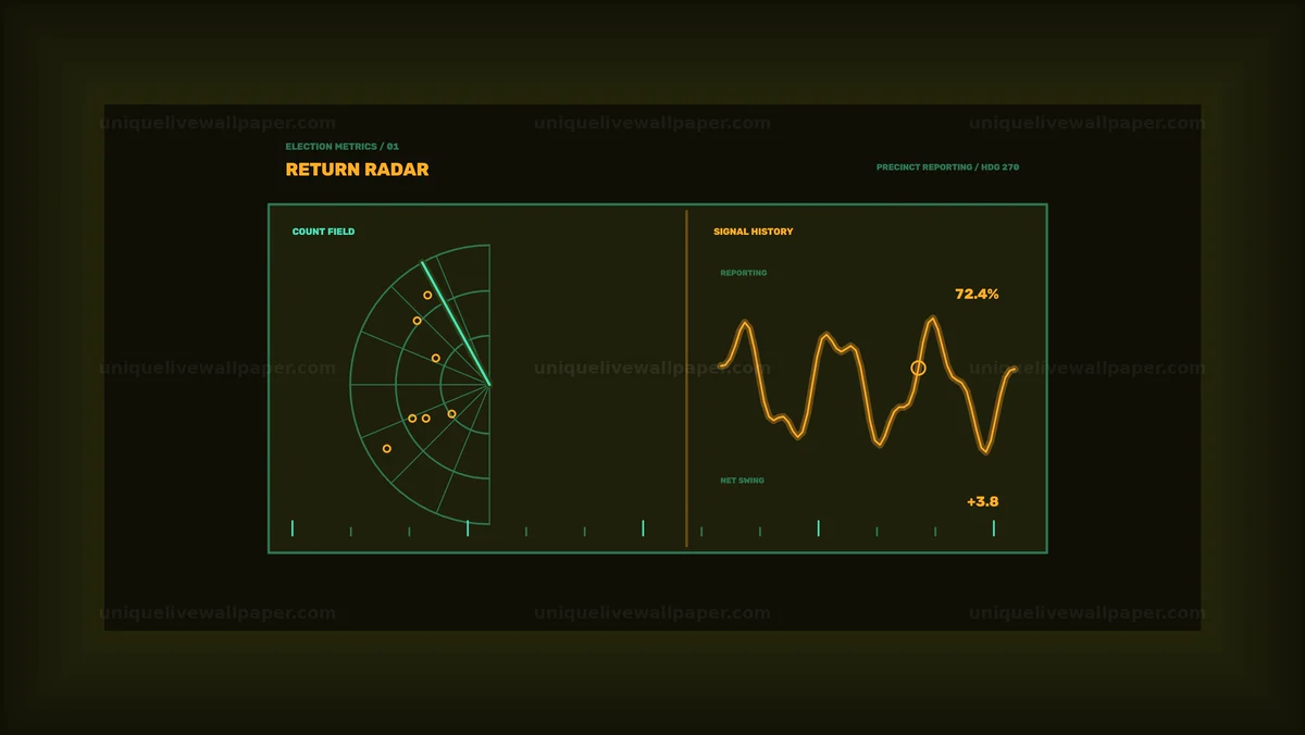 Election Metrics Dashboard HUD Seamless Loop