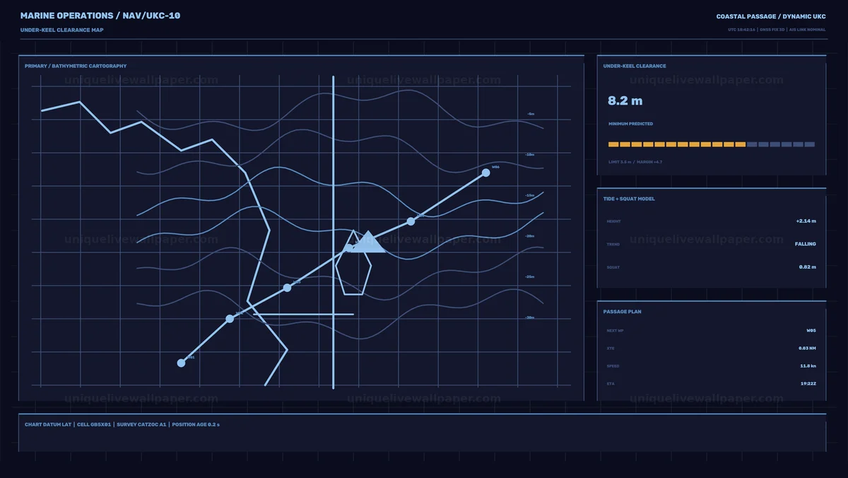 Maritime Under-Keel Clearance Map Seamless Loop