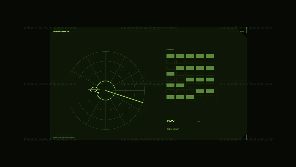 Power Reserve Monitoring HUD Dashboard Seamless Loop