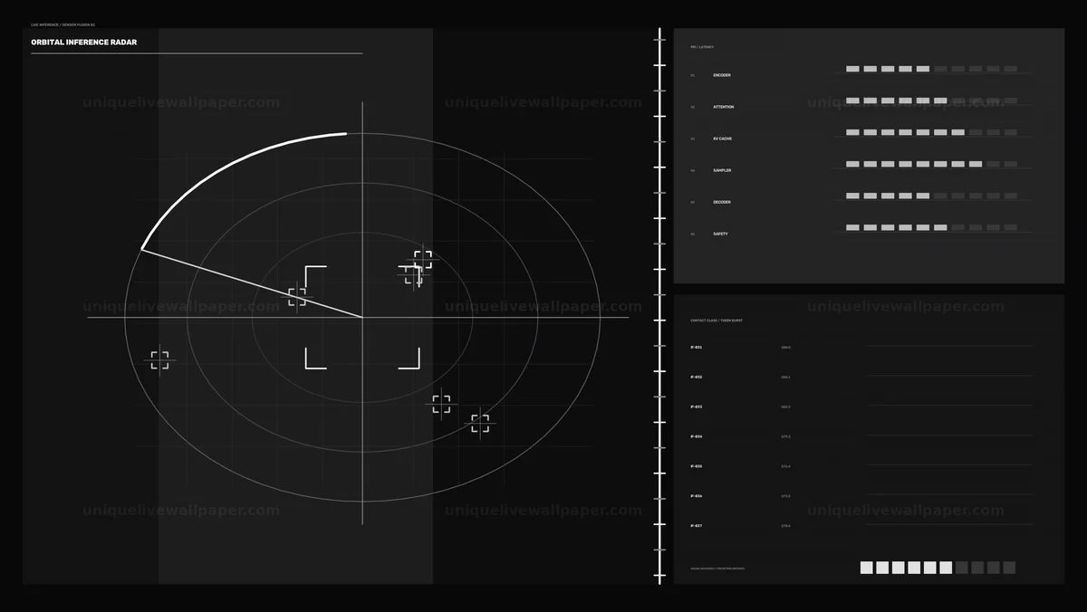 AI Inference Monitoring HUD Seamless Loop