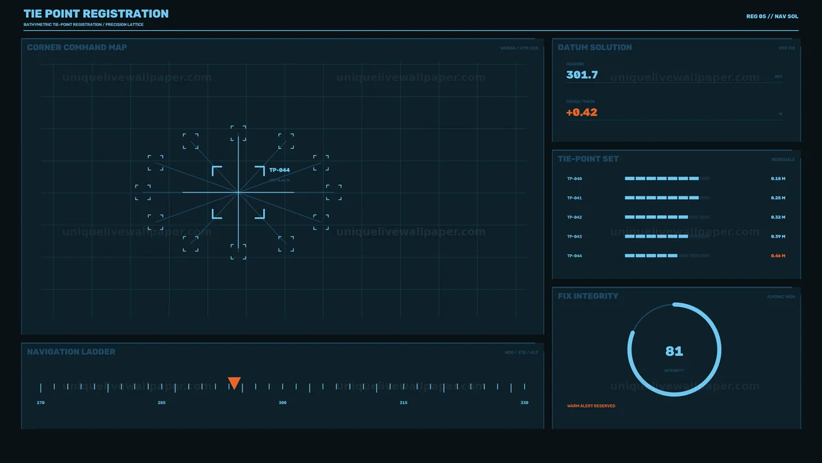 Watermarked thumbnail for Futuristic Navigation HUD Tie-Point Map Seamless Loop