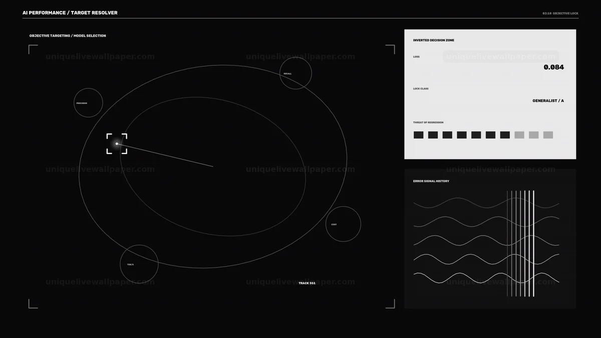 AI Performance Metrics HUD Seamless Loop
