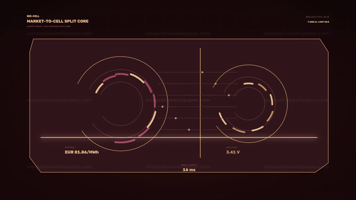 Battery Energy Storage Analytics HUD Seamless Loop