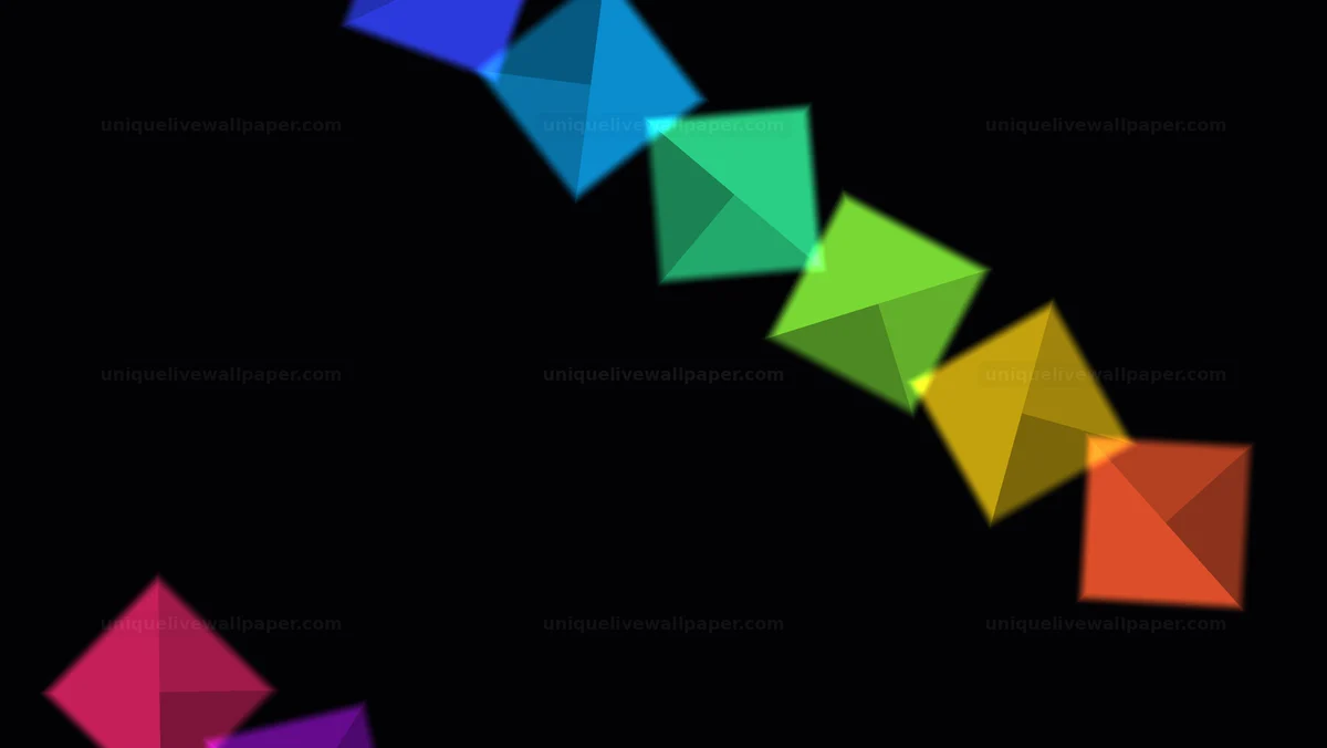 Watermarked thumbnail for Colorful Polygon Mosaic on Black Seamless Loop