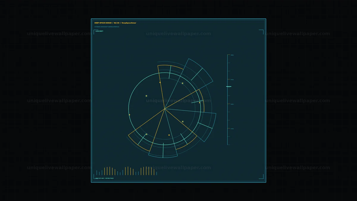 Futuristic Spacecraft Sonar Control HUD Seamless Loop