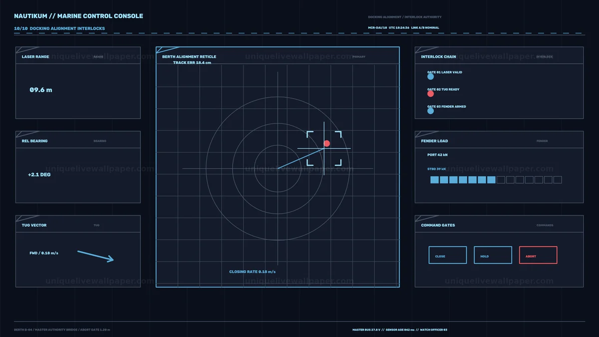Watermarked thumbnail for Marine Docking Alignment HUD Seamless Loop