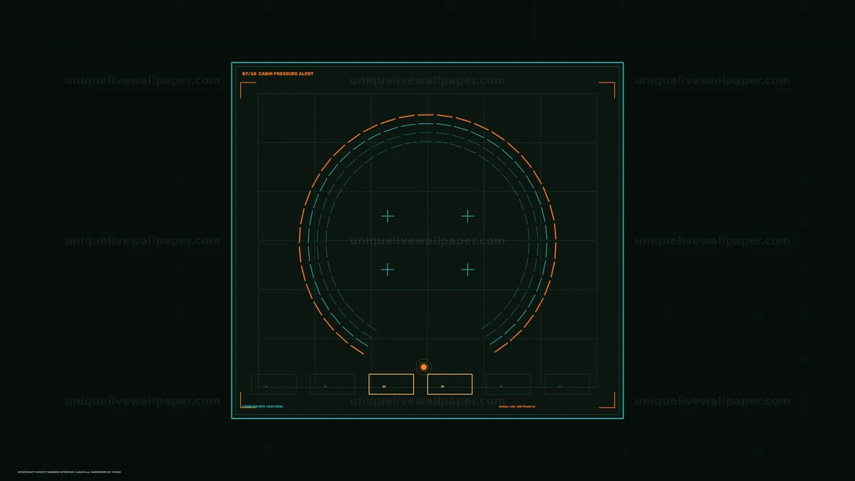 Spacecraft Cockpit Warning HUD Seamless Loop