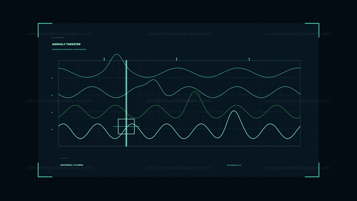 AI Data Analysis HUD Anomaly Tracking Seamless Loop