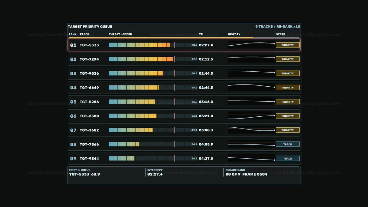 Complex Target Acquisition HUD Seamless Loop