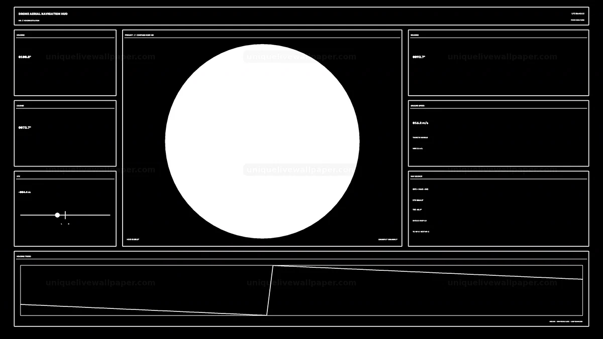 Watermarked thumbnail for Drone Aerial Navigation HUD Overlay Seamless Loop