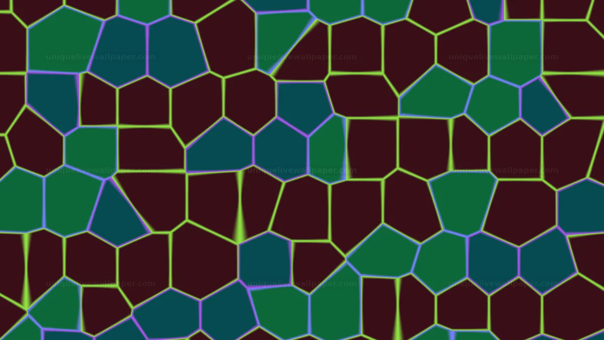 Glitching rgb geometric background with shifting shapes