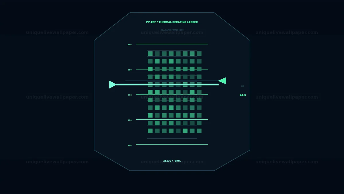 Photovoltaic Efficiency Dashboard Interface Seamless Loop