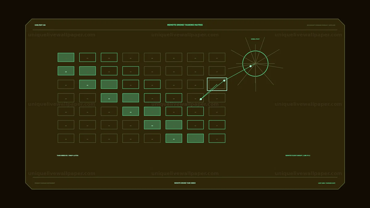 Drone Tasking Matrix HUD Seamless Loop