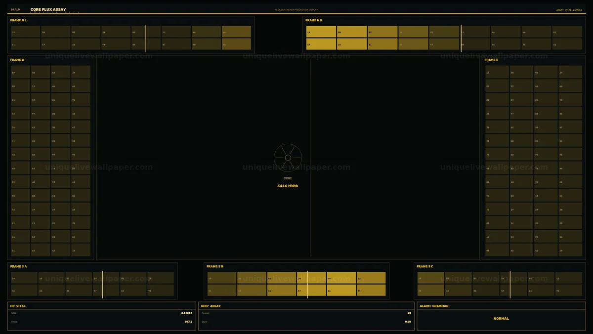 Watermarked thumbnail for Industrial Control Dashboard with Core Flux Readouts
