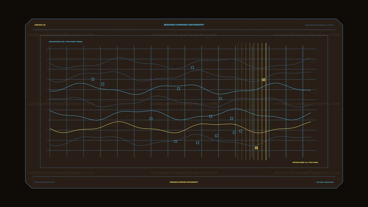 Spacecraft Command Resource Chart HUD Seamless Loop