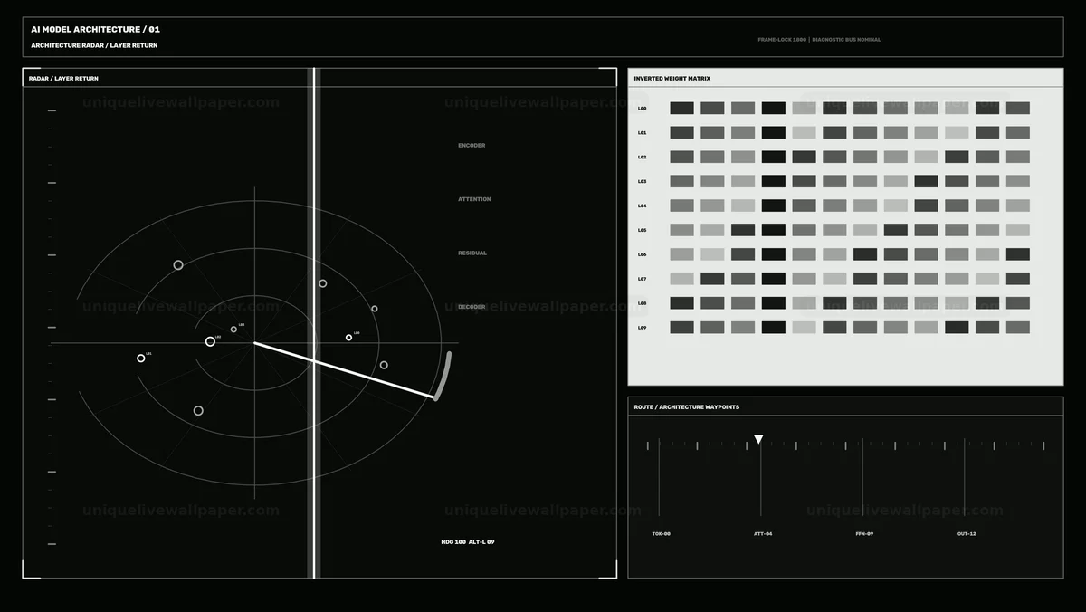 AI Architecture Diagnostic HUD Seamless Loop