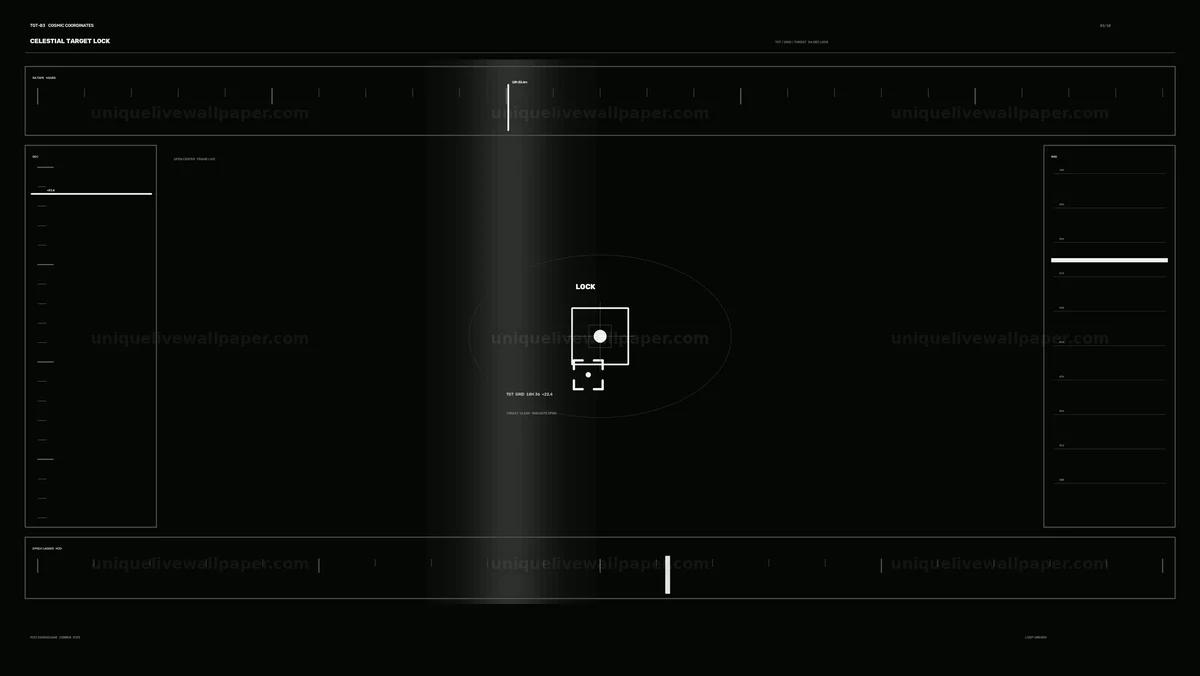 Watermarked thumbnail for Cosmic Coordinates Target Lock HUD Seamless Loop