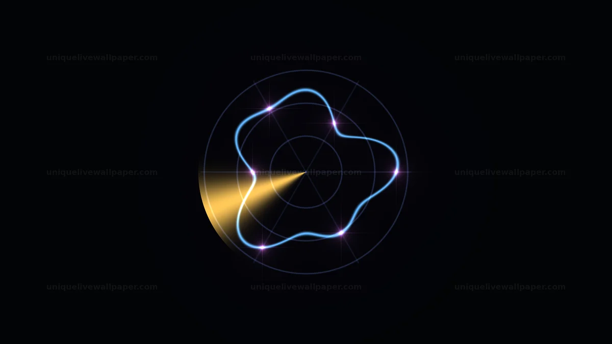 Watermarked thumbnail for Glowing Polar Waveform Chart Seamless Loop