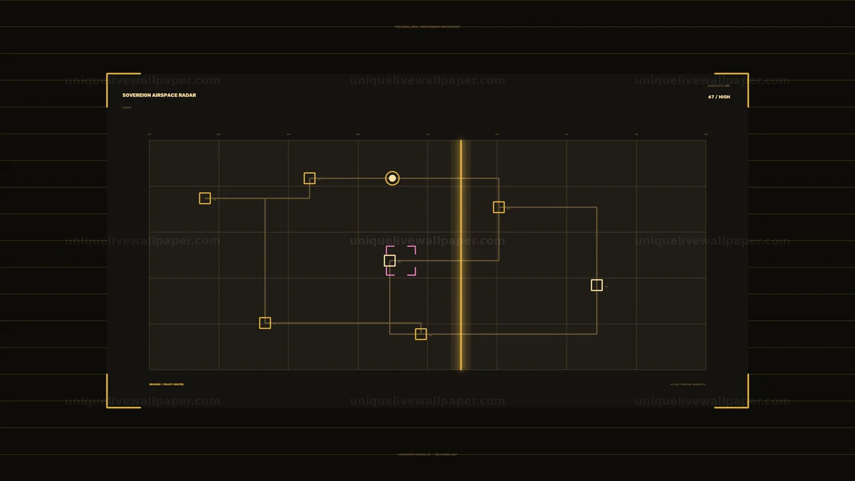Political Risk Assessment Dashboard HUD Seamless Loop