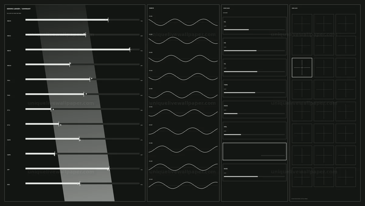 Seismic Monitoring Dashboard HUD Seamless Loop