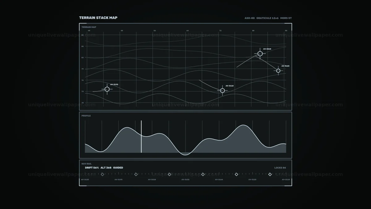 Watermarked thumbnail for Autonomous Systems Terrain Dashboard Seamless Loop