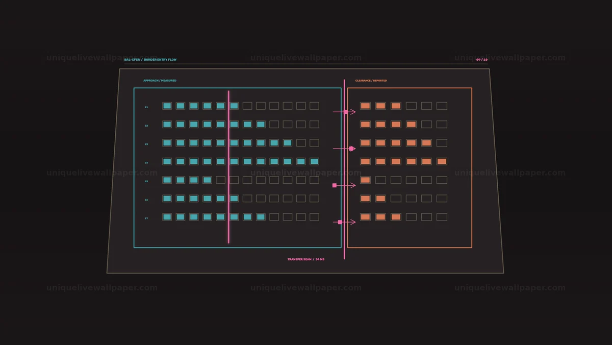 Border Entry Flow Dashboard HUD Seamless Loop