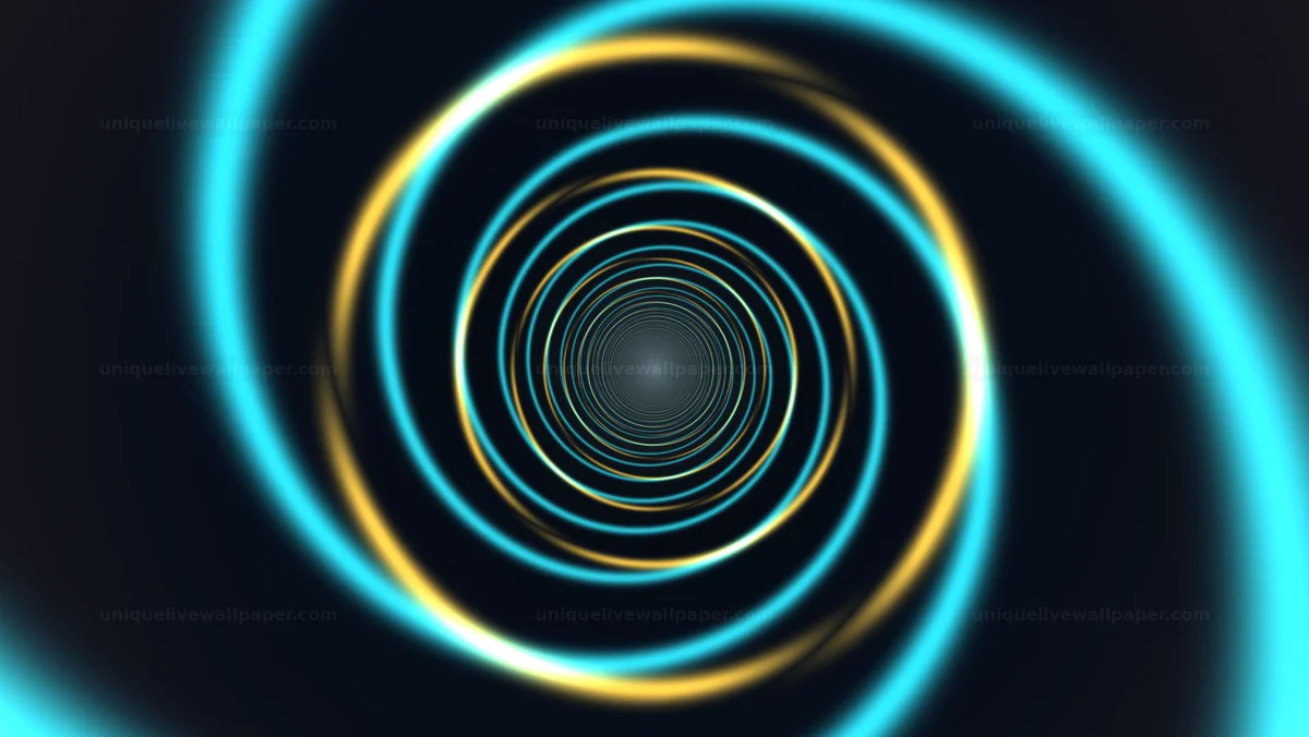 Watermarked thumbnail for Neon Concentric Ring Tunnel Seamless Loop