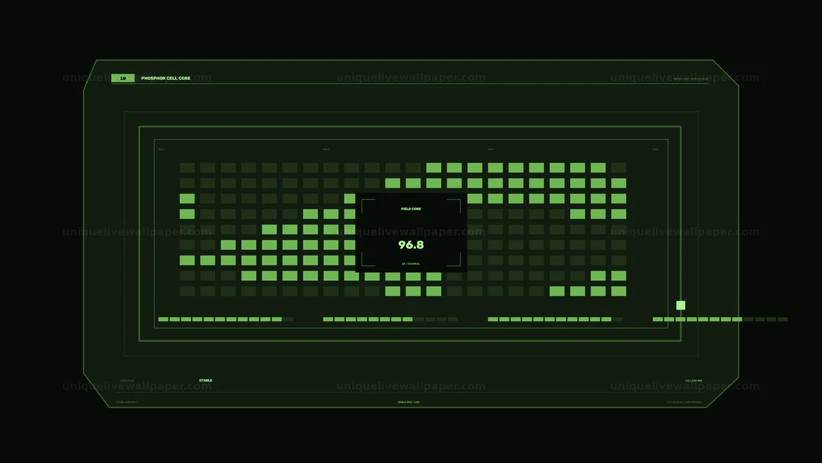 Spacecraft Shield Status HUD Seamless Loop