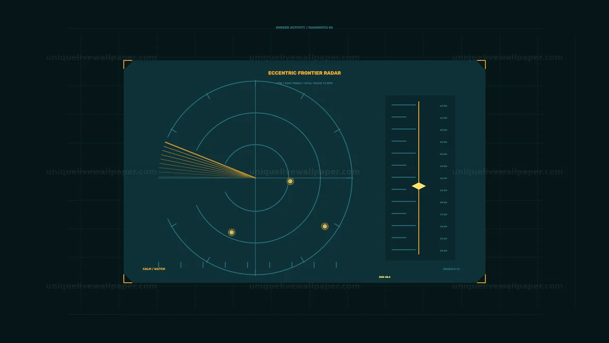 Border Activity Diagnostic Radar HUD Seamless Loop