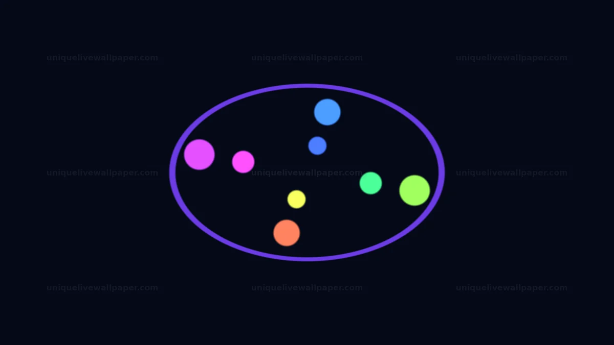 Colorful Abstract Circles and Ellipse Seamless Loop