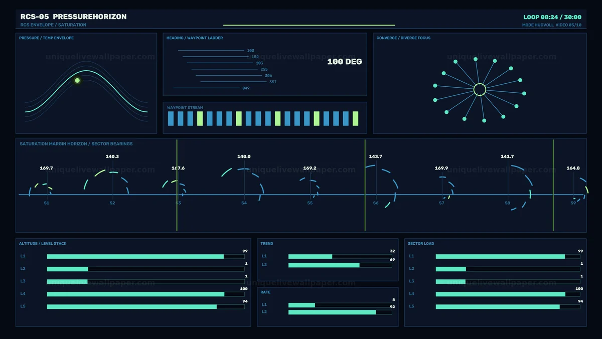 Watermarked thumbnail for Futuristic Data HUD Waypoint Ladder Seamless Loop
