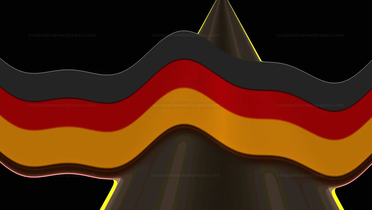 Watermarked thumbnail for German Flag Dramatic Wave Background Seamless Loop