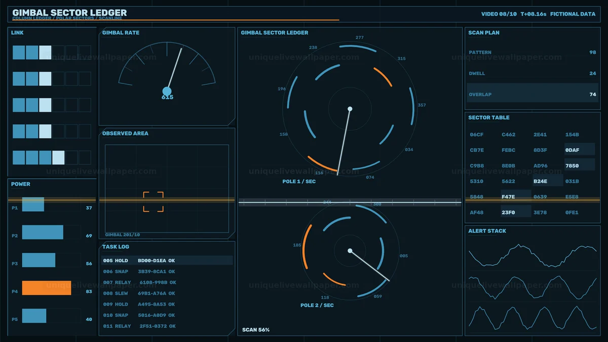 Gimbal Sector Control HUD Seamless Loop