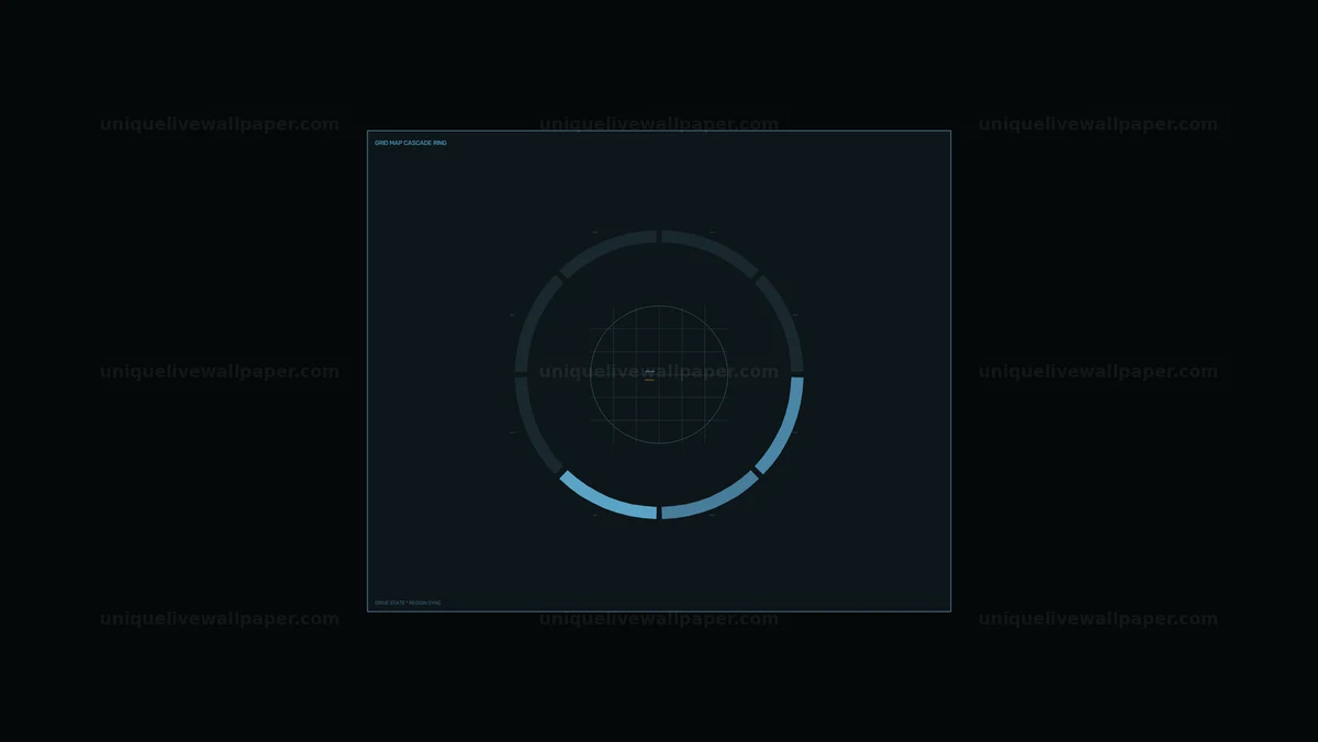 Grid Map Data Ring HUD Seamless Loop