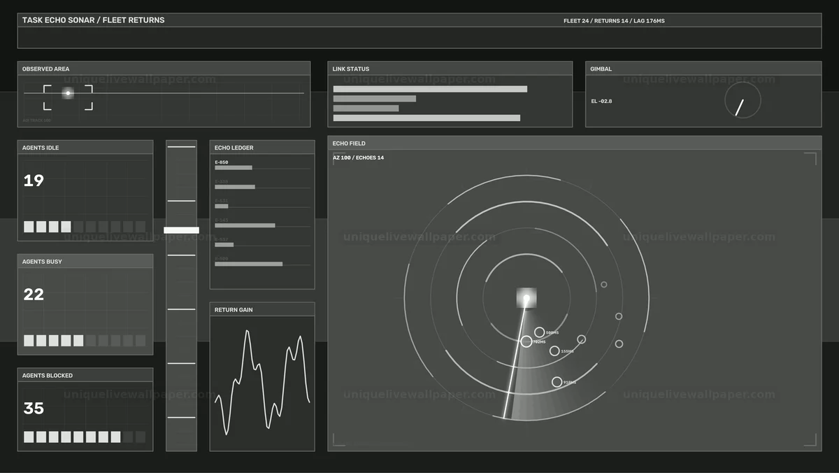 Watermarked thumbnail for AI Agent Activity Dashboard HUD Seamless Loop
