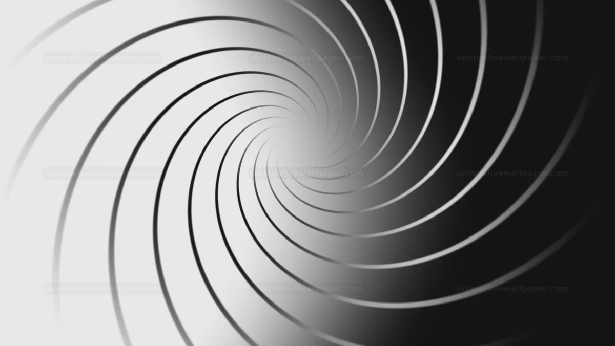 Black And White Abstract Spiral Transition Background — Black and whit
