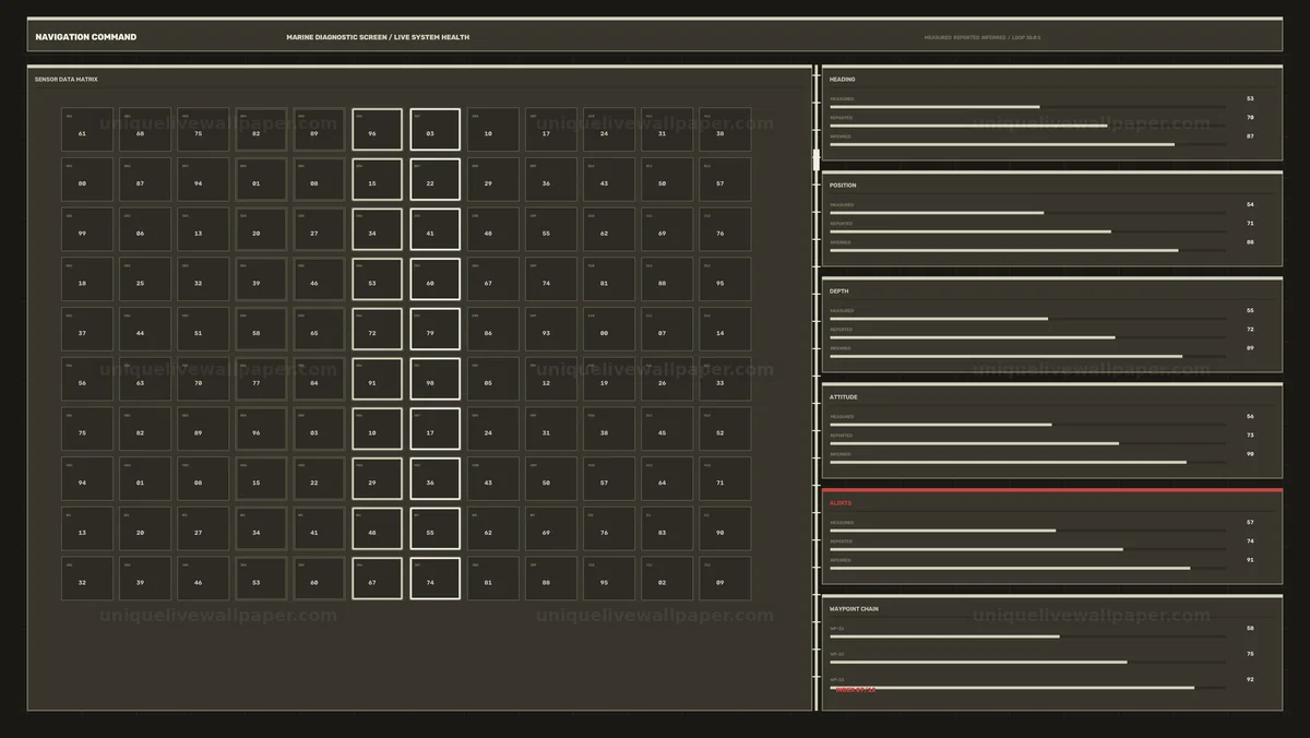 Marine Diagnostic Navigation HUD Seamless Loop