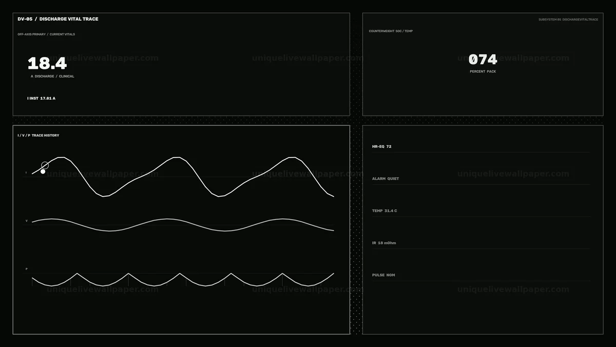 Battery Discharge Status HUD Seamless Loop
