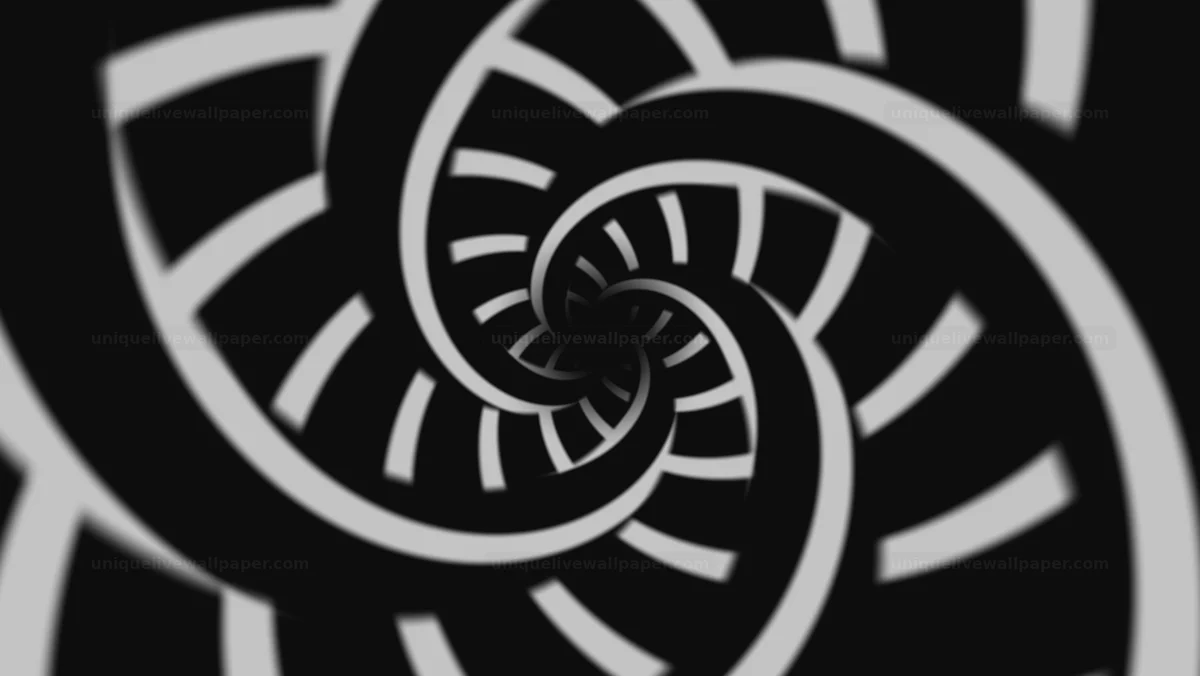 Watermarked thumbnail for Black and White Dimensional Vortex Background Seamless Loop