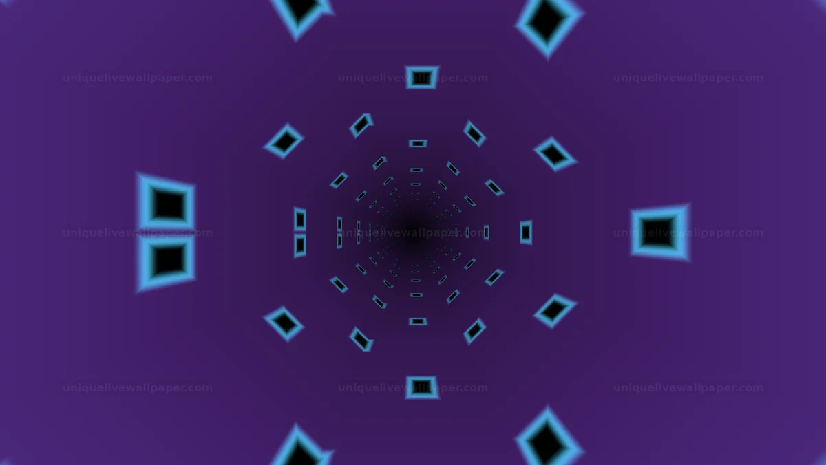 Watermarked thumbnail for Neon Geometric Tunnel Passage Seamless Loop