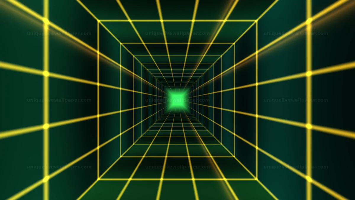 Futuristic portal flight background creates a sense of motion