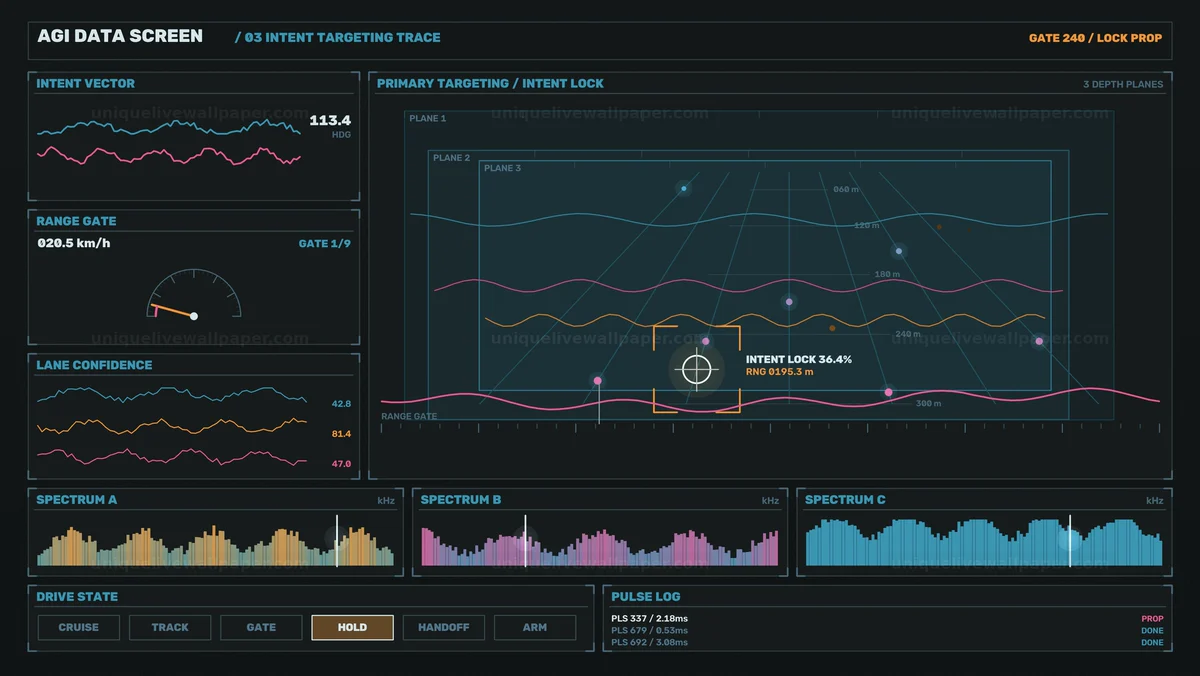 Futuristic Targeting Data HUD Seamless Loop